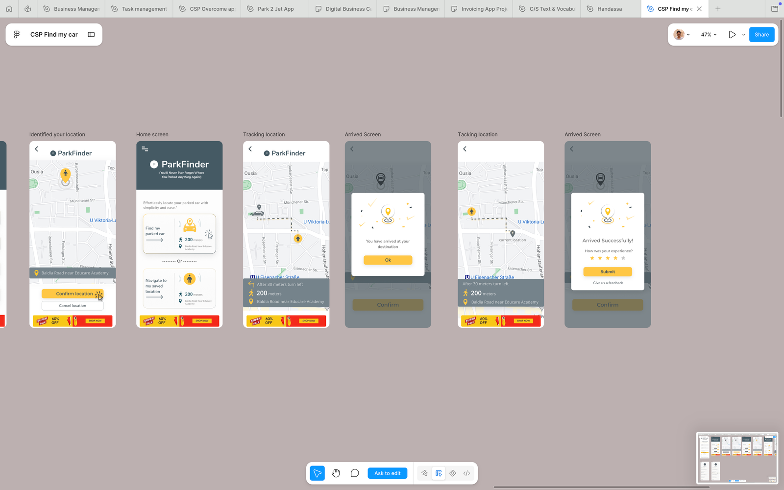 ParkFinder tracking